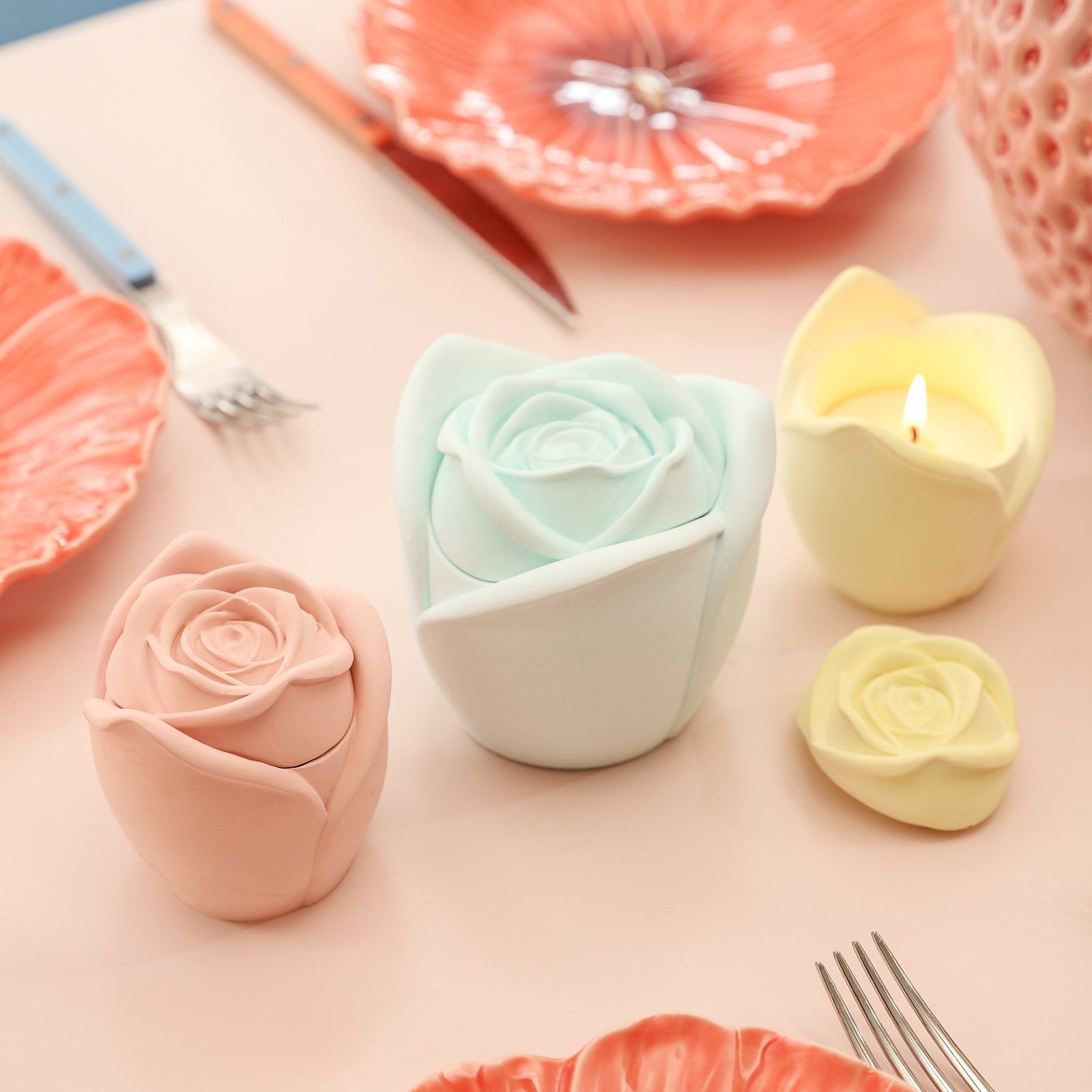 Molde de Silicone - Container Rosa
